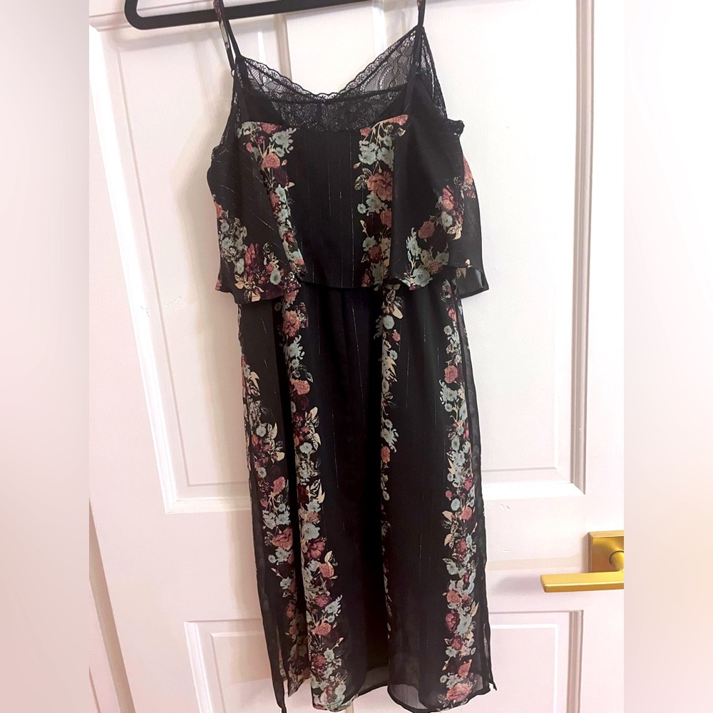 BCBGeneration Black and Pink Floral dress